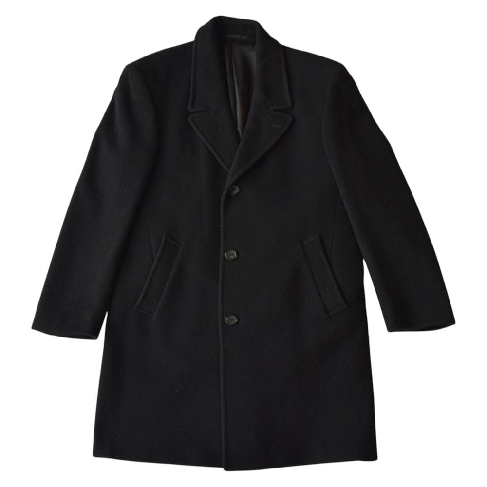 Men’s Black Wool Cashmere Blend Coat Size 38R